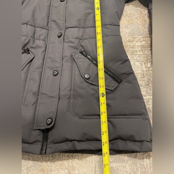HFX Halifax Traders Gray Parka Puffer Coat with Faux Fur Removable Hood Size S - Picture 12 of 14
